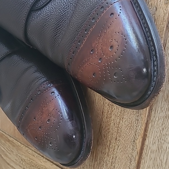 MORESCHI leather oxford double buckle flap dress shoes - Picture 6 of 9